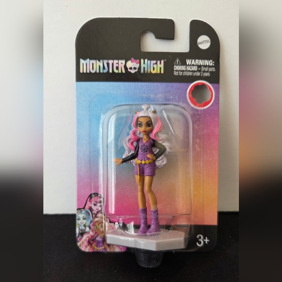 Monster High Clawdeen Wolf Figure 3" Mattel 2024 Cake Topper Toy - Picture 1 of 6